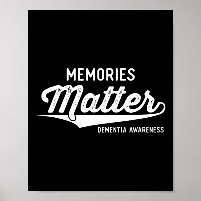 Wear Purple Dementia Awareness Gifts Memories Matt Poster (Front)