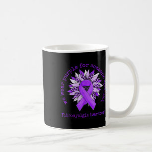 Wear Purple Fibromyalgia Awareness Sunflower Leopa Coffee Mug