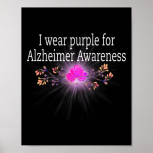 Wear Purple For Alzheimerheimer Awareness  Poster