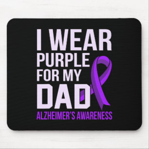 Wear Purple For Dad Alzheimer's Awareness Ribbon G Mouse Mat