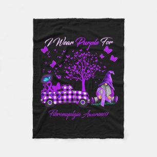 Wear Purple For Fibromyalgia Awareness Gifts Fleece Blanket