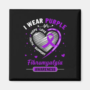 Wear Purple For Fibromyalgia Awareness Ribbon 1 Magnet