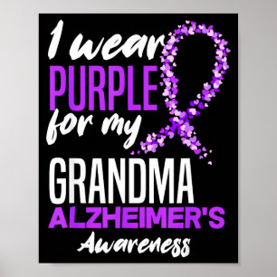 Wear Purple for Grandma Dementia heimers Poster