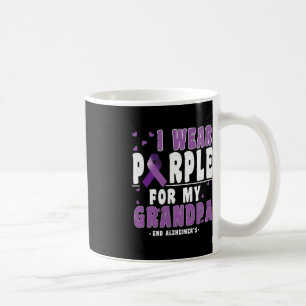 Wear Purple For Grandpa Alzheimer Alzheimers Aware Coffee Mug