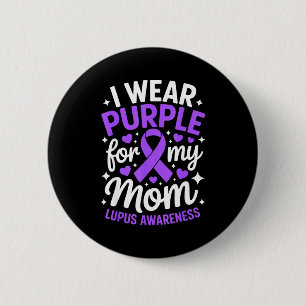 Wear purple for mum lupus awareness month sle 6 cm round badge