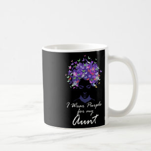 Wear Purple For My Aunt Family Support Alzheimerhe Coffee Mug