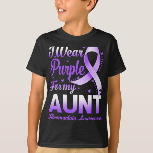Wear Purple For My Aunt Fibromyalgia Awareness Rib T-Shirt