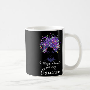 Wear Purple For My Cousin Support Alzheimerheimer Coffee Mug