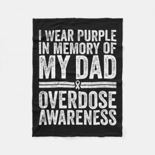 Wear Purple For My Dad Fleece Blanket