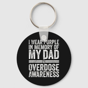 Wear Purple For My Dad Key Ring