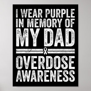 Wear Purple For My Dad Poster