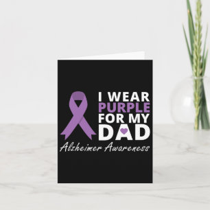 Wear Purple For My Dad Ribbon Family Love Warrior  Card