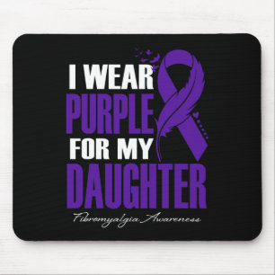 Wear Purple For My Daughter Fibromyalgia Awareness Mouse Mat
