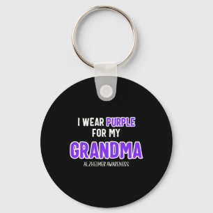 Wear Purple For My Grandma - Alzheimerheimer Aware Key Ring