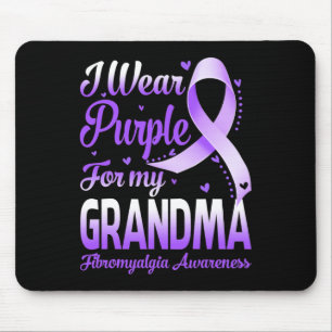 Wear Purple For My Grandma Fibromyalgia Awareness Mouse Mat