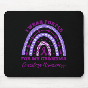 Wear Purple For My Grandma Overdose Awareness Rain Mouse Mat