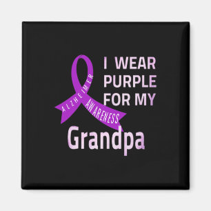 Wear Purple For My Grandpa Alzheimerheimer Disease Magnet