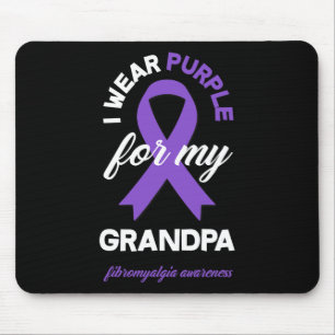 Wear Purple For My Grandpa Fibromyalgia Awareness  Mouse Mat