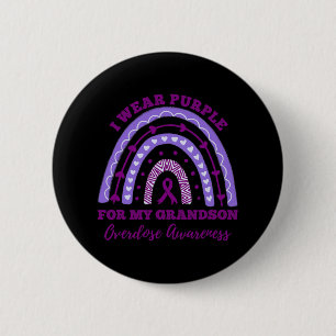 Wear Purple For My Grandson Overdose Awareness Rai 6 Cm Round Badge