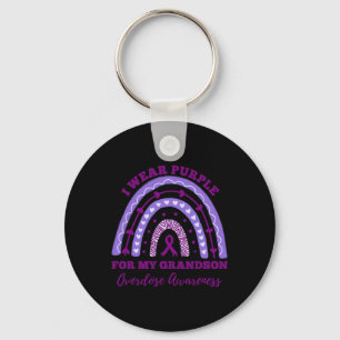 Wear Purple For My Grandson Overdose Awareness Rai Key Ring