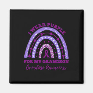 Wear Purple For My Grandson Overdose Awareness Rai Magnet