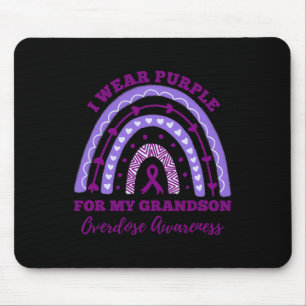 Wear Purple For My Grandson Overdose Awareness Rai Mouse Mat