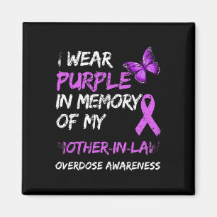 Wear Purple For My Mother-in-law Overdose Awarenes Magnet