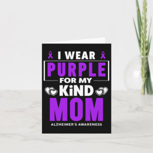 Wear Purple For My Mum Alzheimerheimer Awareness Card
