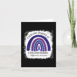 Wear Purple For My Mum Alzheimerheimer Bleached Ra Card