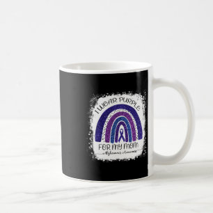 Wear Purple For My Mum Alzheimerheimer Bleached Ra Coffee Mug