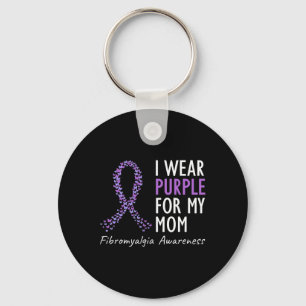 Wear Purple For My Mum Fibromyalgia Awareness Ribb Key Ring