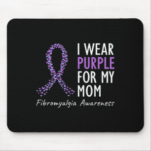 Wear Purple For My Mum Fibromyalgia Awareness Ribb Mouse Mat