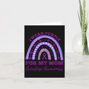 Wear Purple For My Mum Overdose Awareness Rainbow Card