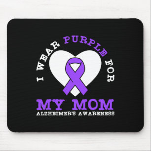 Wear Purple For My Mum Ribbon Heimerheimer Awarene Mouse Mat