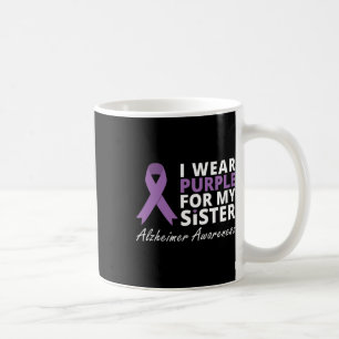 Wear Purple For My Sister Ribbon Family Love Coffee Mug