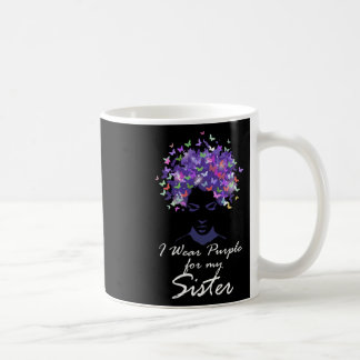 Wear Purple For My Sister Support Alzheimerheimer Coffee Mug