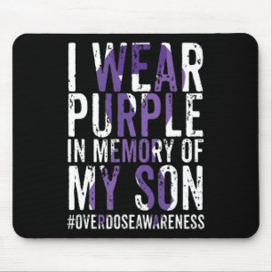 Wear Purple For My Son Overdose Awareness Ribbon 1 Mouse Mat