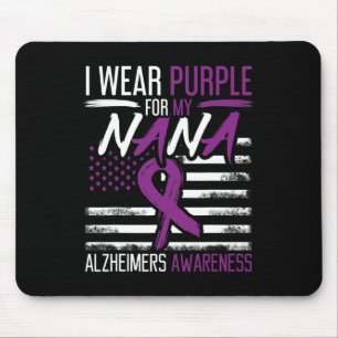 Wear Purple For Nana Alzheimer Alzheimers Awarenes Mouse Mat