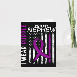 Wear purple for nephew epilepsy awareness shirts card