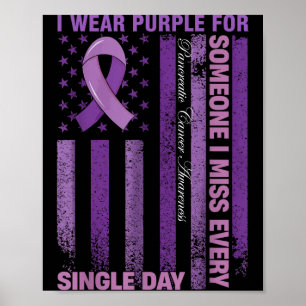 Wear purple for pancreatic cancer awareness poster