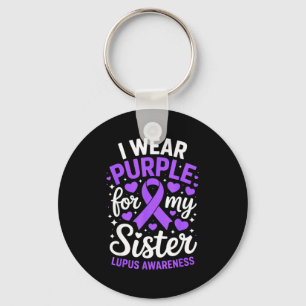 Wear purple for sister lupus awareness month sle key ring