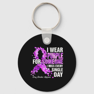 Wear Purple For Someone I Miss Drug Overdose Aware Key Ring