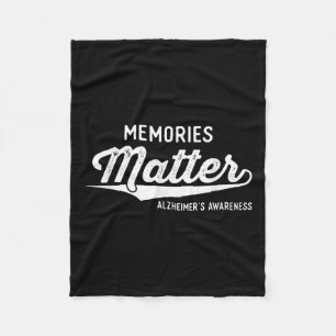 Wear Purple Heimers Awareness Gifts Memories Gift Fleece Blanket