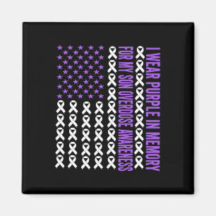 Wear Purple In Memory For My Son Overdose Awarenes Magnet