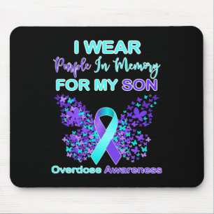 Wear Purple In Memory For My Son Overdose Awarenes Mouse Mat