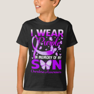 Wear Purple In Memory For My Son Overdose Awarenes T-Shirt