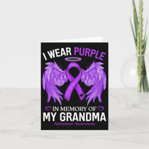 Wear Purple In Memory Of Grandma Alzheimerheimer A Card