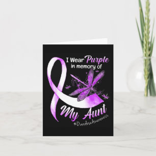 Wear Purple In Memory Of My Aunt Overdose Awarenes Card