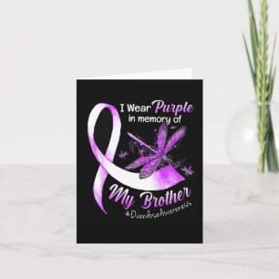 Wear Purple In Memory Of My Brother Overdose Aware Card