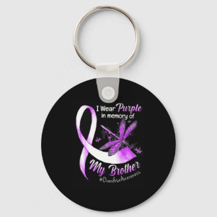 Wear Purple In Memory Of My Brother Overdose Aware Key Ring